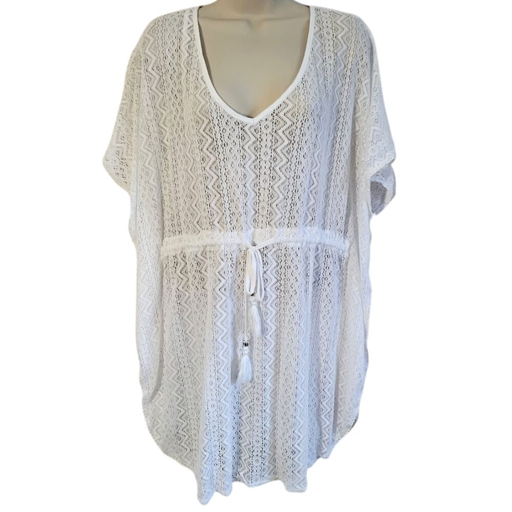 PRIMARK White Lace Beach Swim Suit Cover Up - Women's M 8/10